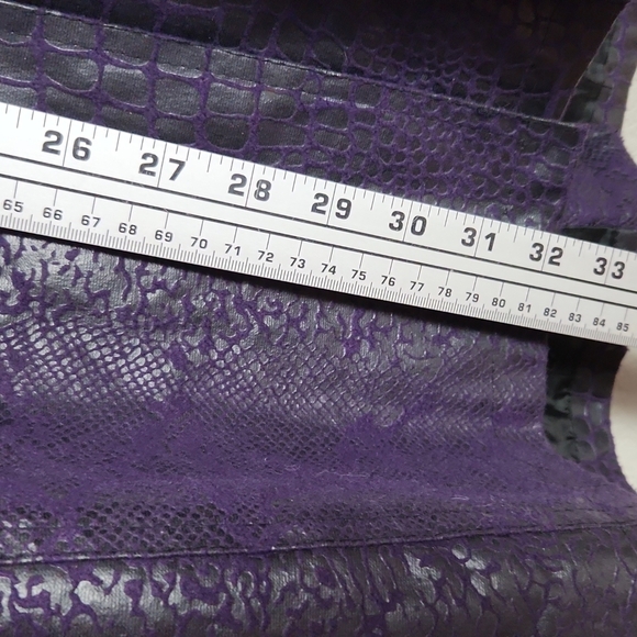 Selene Jacket Womens Size 30 faux fur hand-sewn collar Purple Vintage - Picture 8 of 13